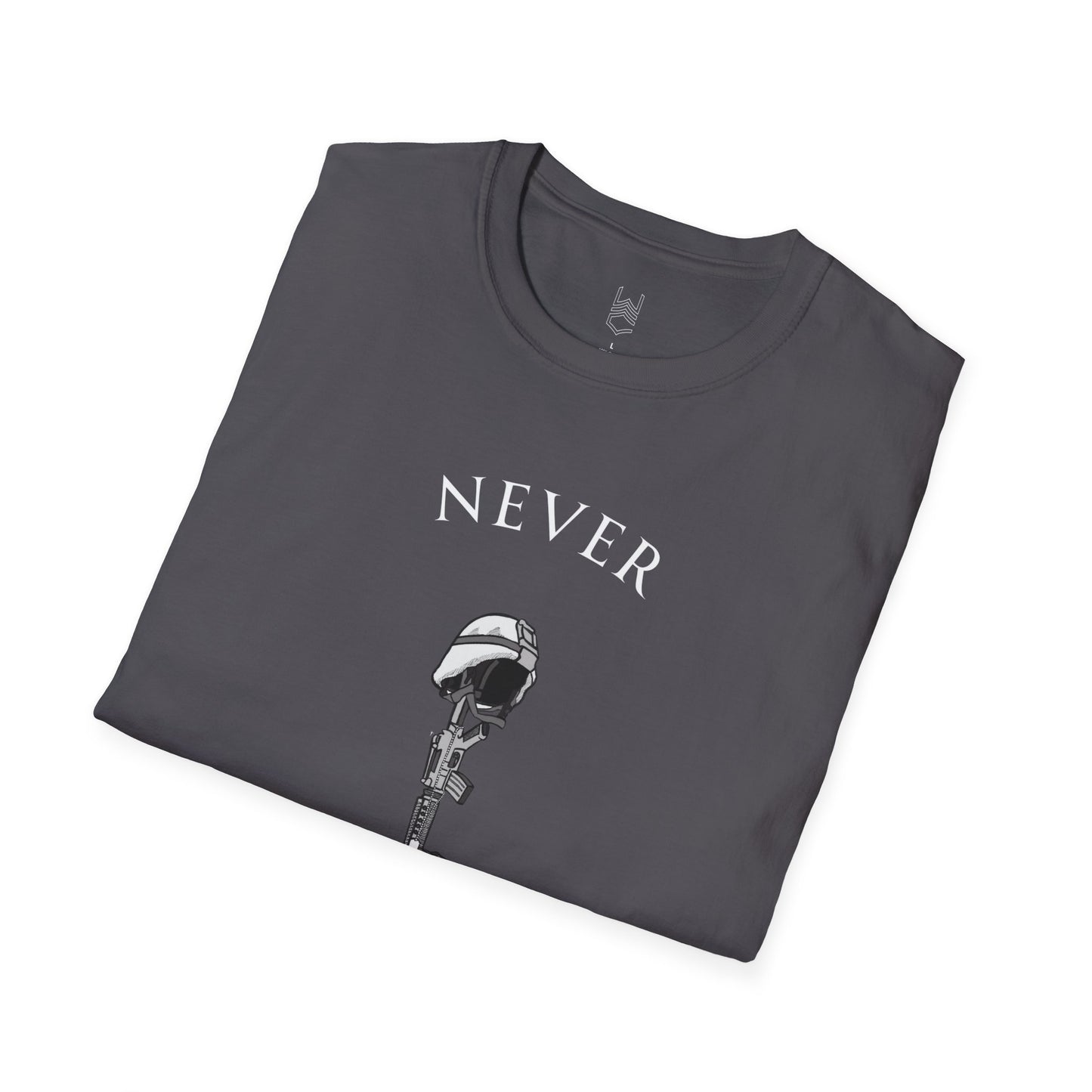 Never Forget Soldiers Cross Unisex Softstyle T-Shirt