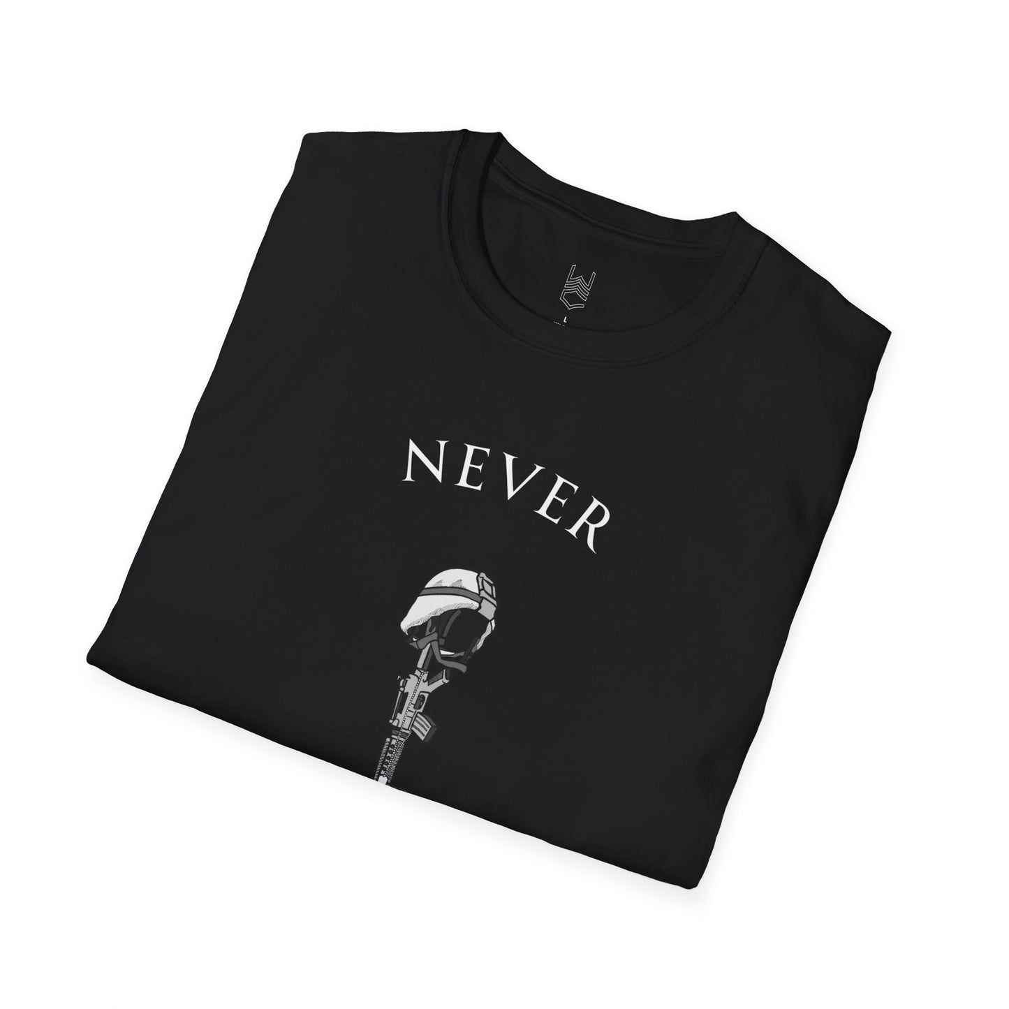 Never Forget Soldiers Cross Unisex Softstyle T-Shirt