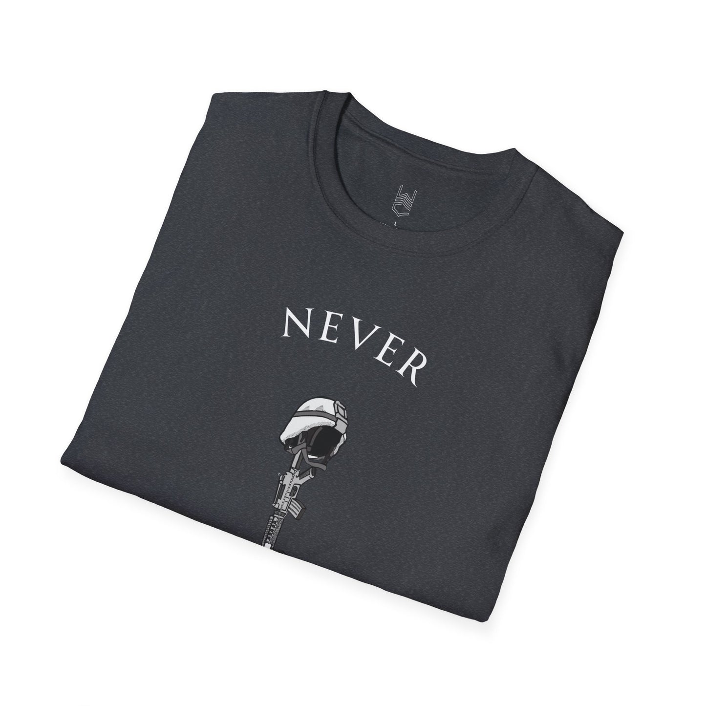 Never Forget Soldiers Cross Unisex Softstyle T-Shirt