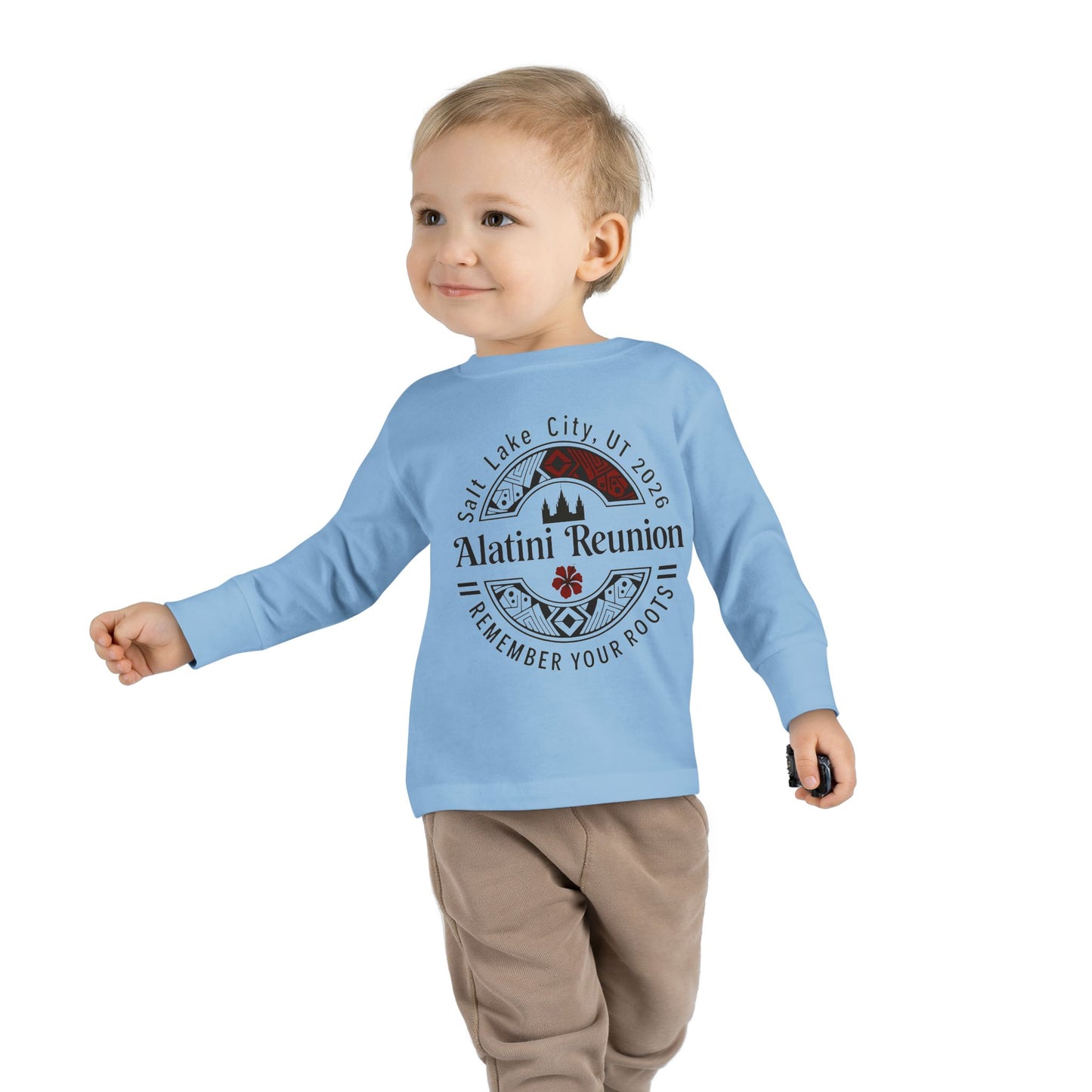 Toddler Long Sleeve Tee - "Alatini Reunion" Family Vacation Keepsake (Remember Your Roots)