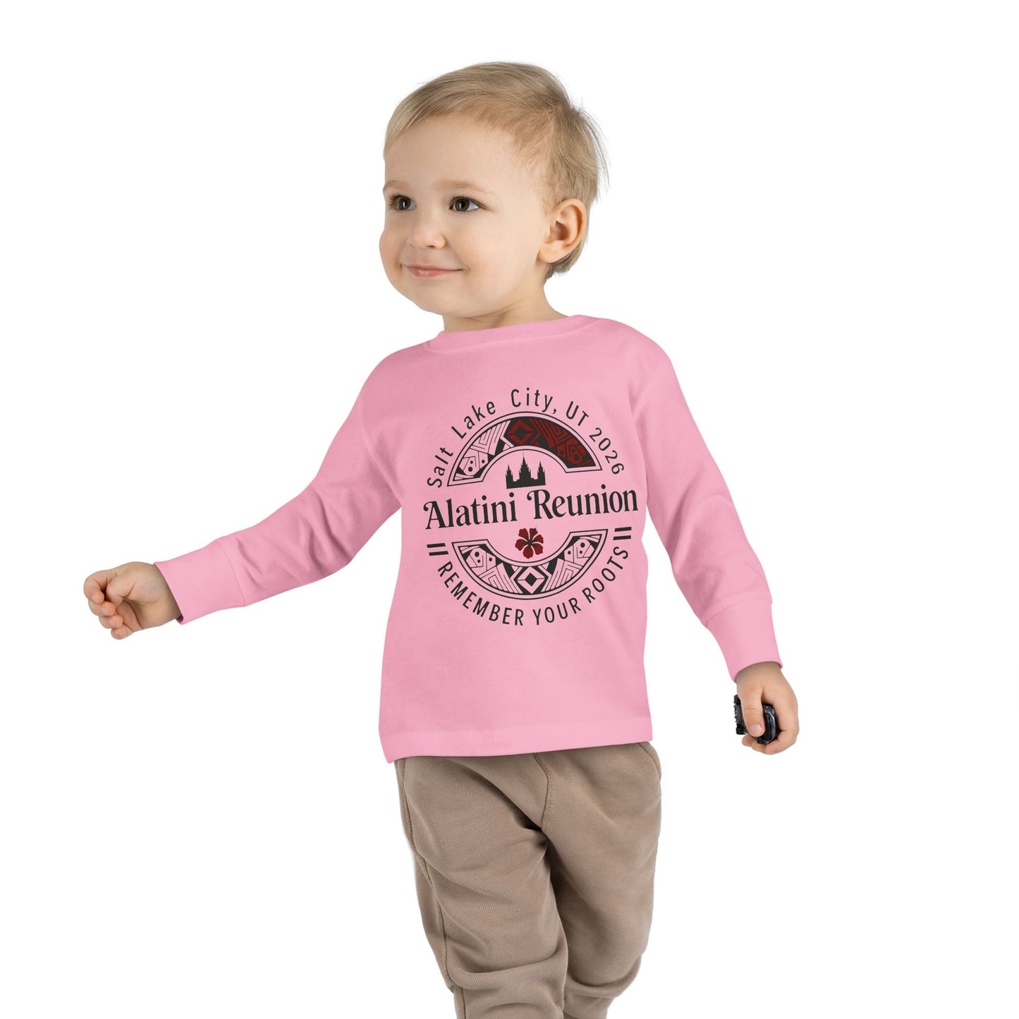Toddler Long Sleeve Tee - "Alatini Reunion" Family Vacation Keepsake (Remember Your Roots)
