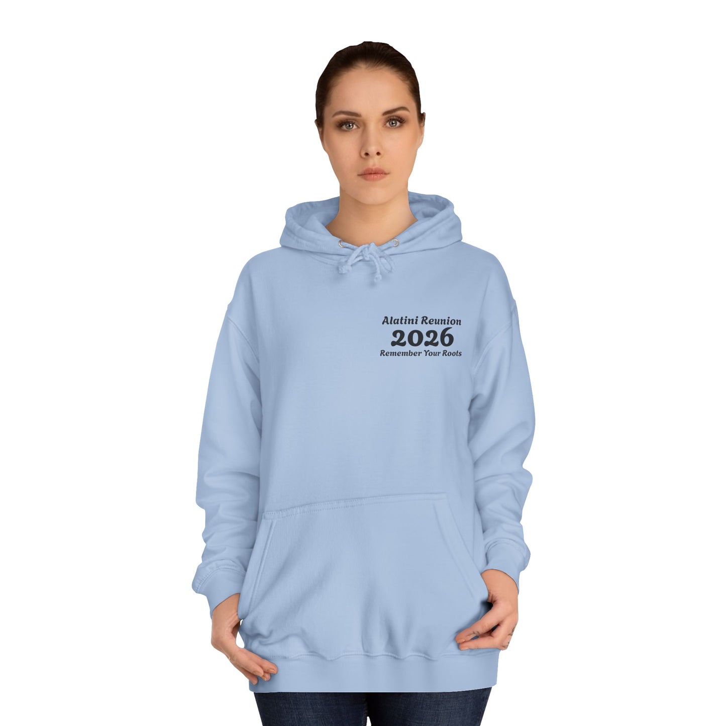 Backside Logo! College Hoodie – Alatini Reunion 2026 Salt Lake City Keepsake Hoodie
