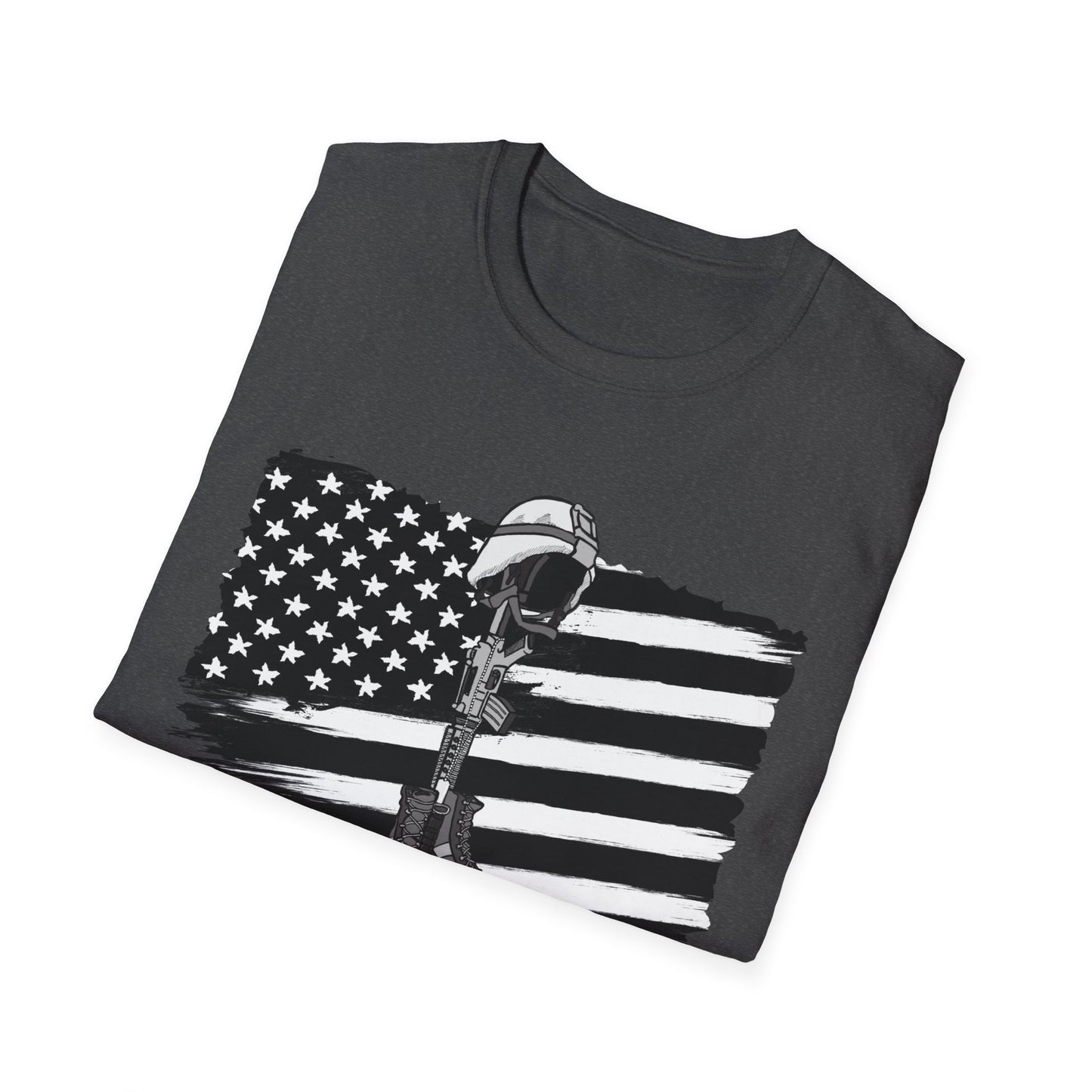Freedom Is Not Free T-Shirt — Patriotic American Flag & Fallen Soldier Tribute