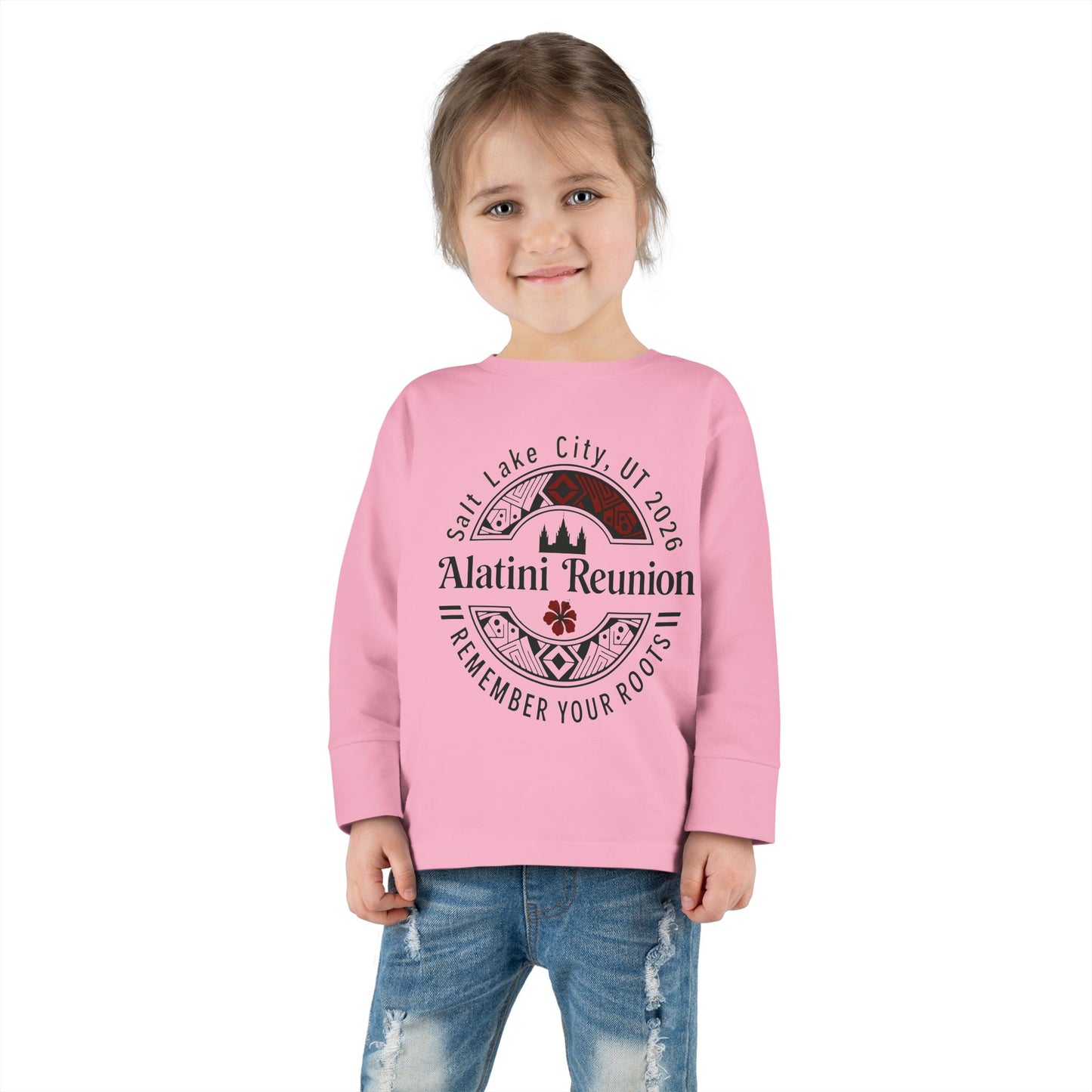 Toddler Long Sleeve Tee - "Alatini Reunion" Family Vacation Keepsake (Remember Your Roots)