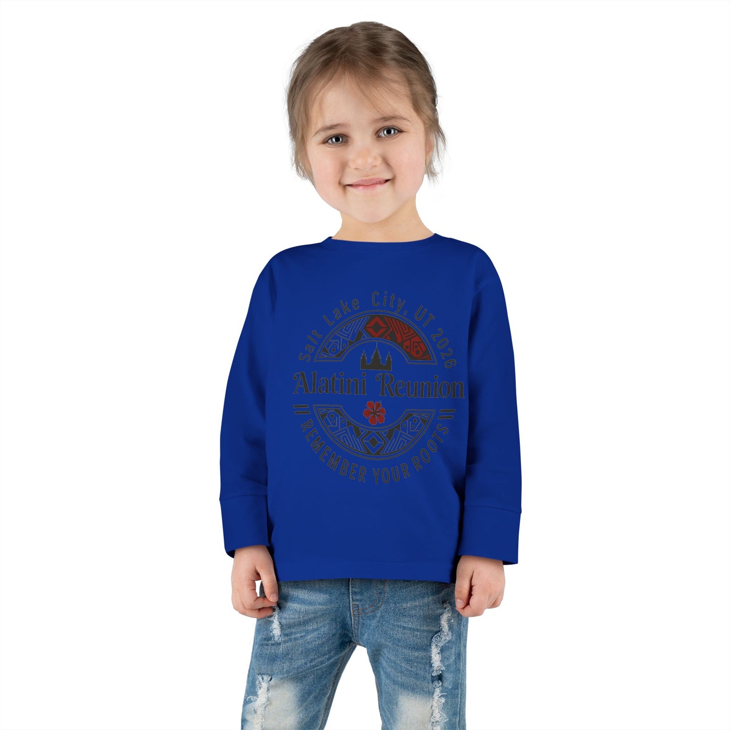 Toddler Long Sleeve Tee - "Alatini Reunion" Family Vacation Keepsake (Remember Your Roots)