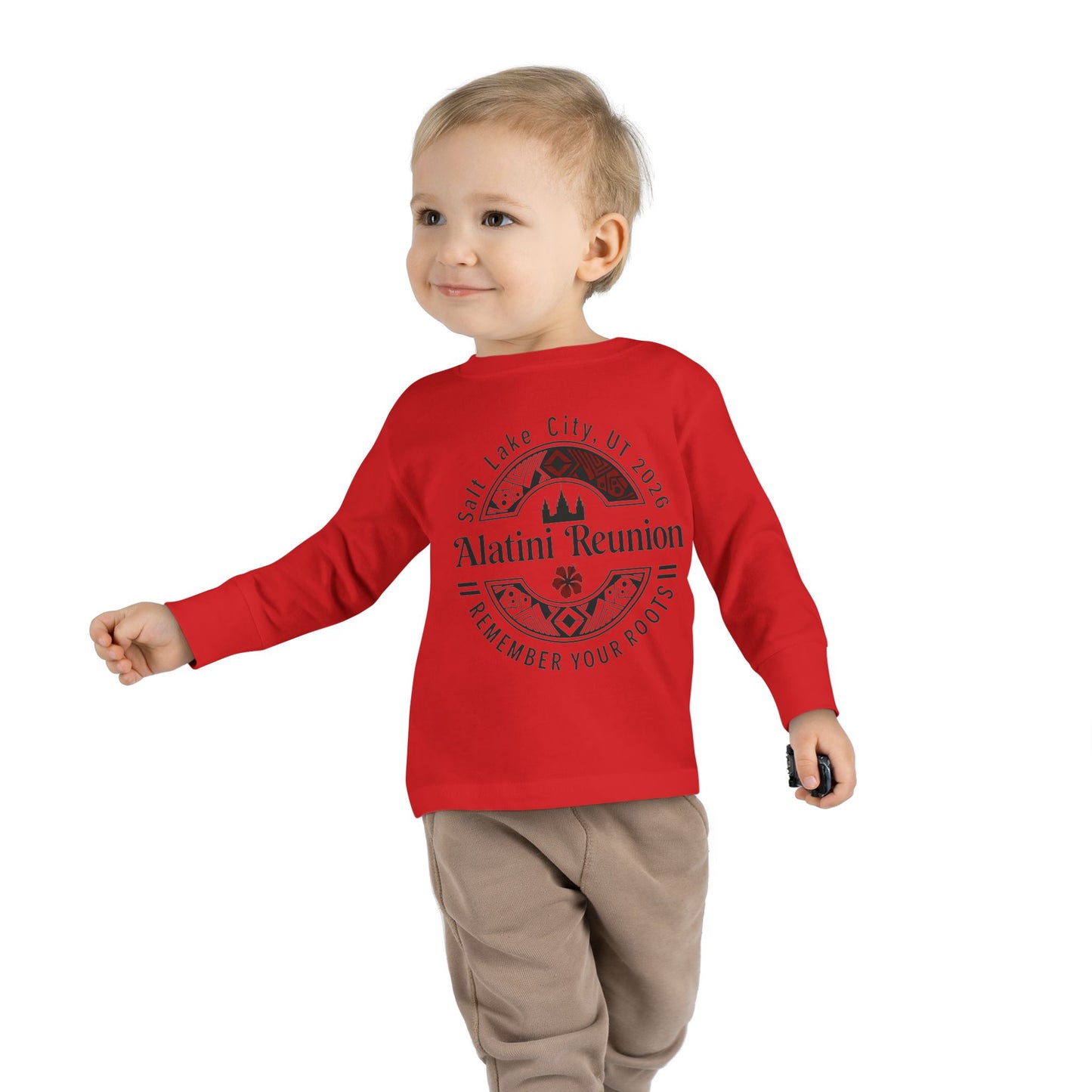 Toddler Long Sleeve Tee - "Alatini Reunion" Family Vacation Keepsake (Remember Your Roots)