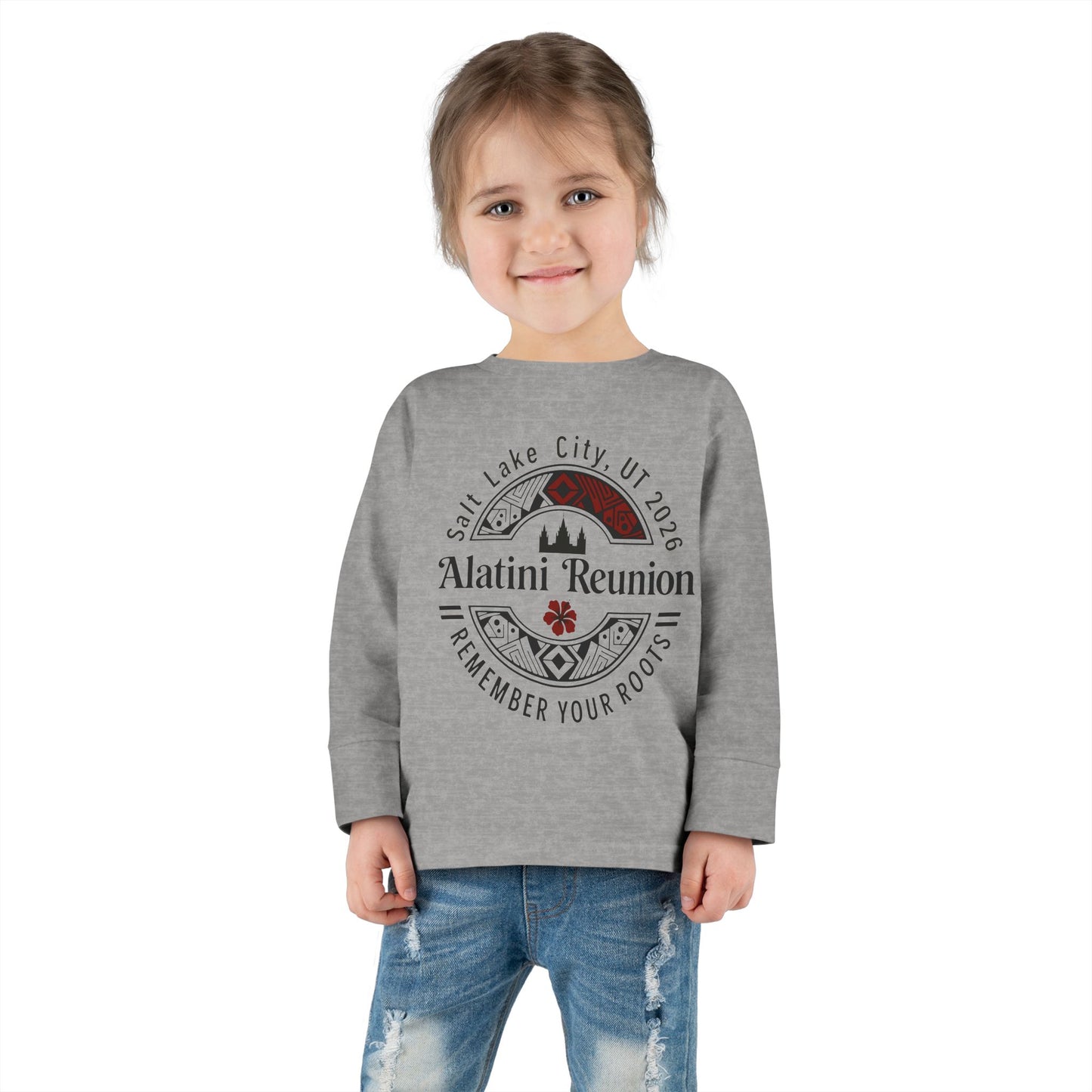 Toddler Long Sleeve Tee - "Alatini Reunion" Family Vacation Keepsake (Remember Your Roots)