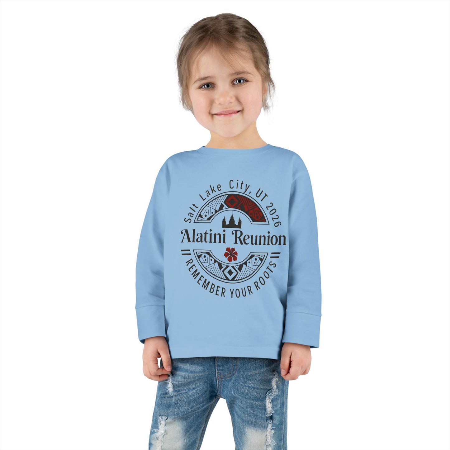 Toddler Long Sleeve Tee - "Alatini Reunion" Family Vacation Keepsake (Remember Your Roots)