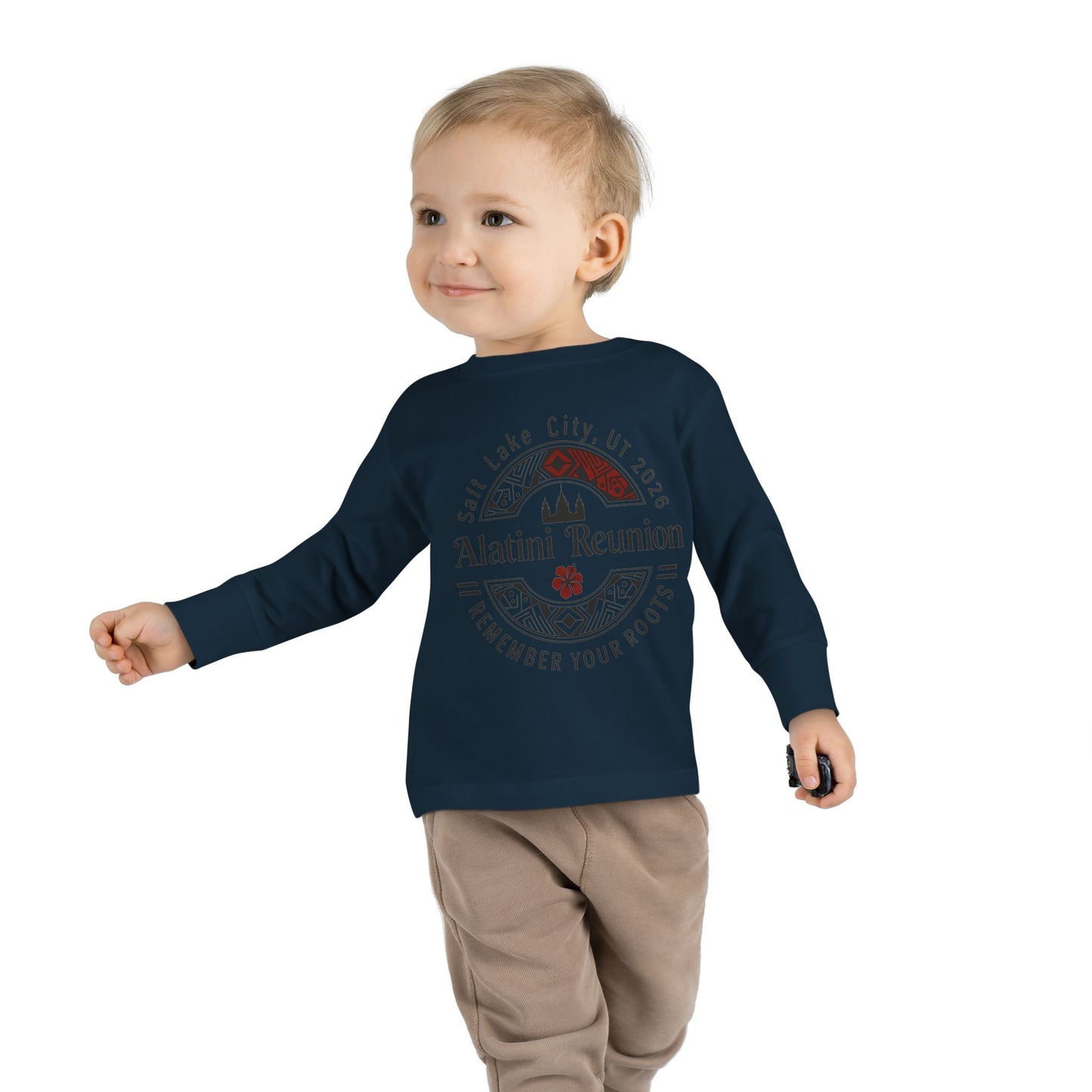 Toddler Long Sleeve Tee - "Alatini Reunion" Family Vacation Keepsake (Remember Your Roots)