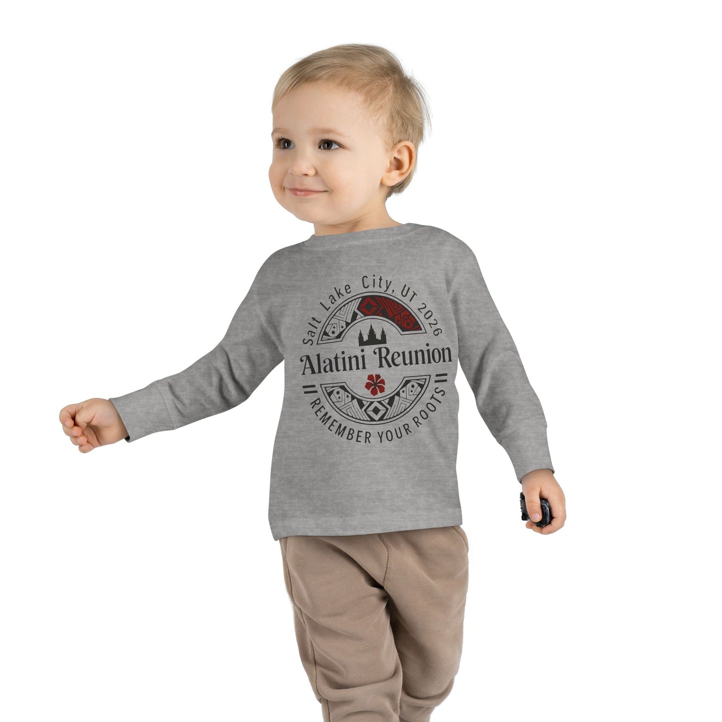 Toddler Long Sleeve Tee - "Alatini Reunion" Family Vacation Keepsake (Remember Your Roots)