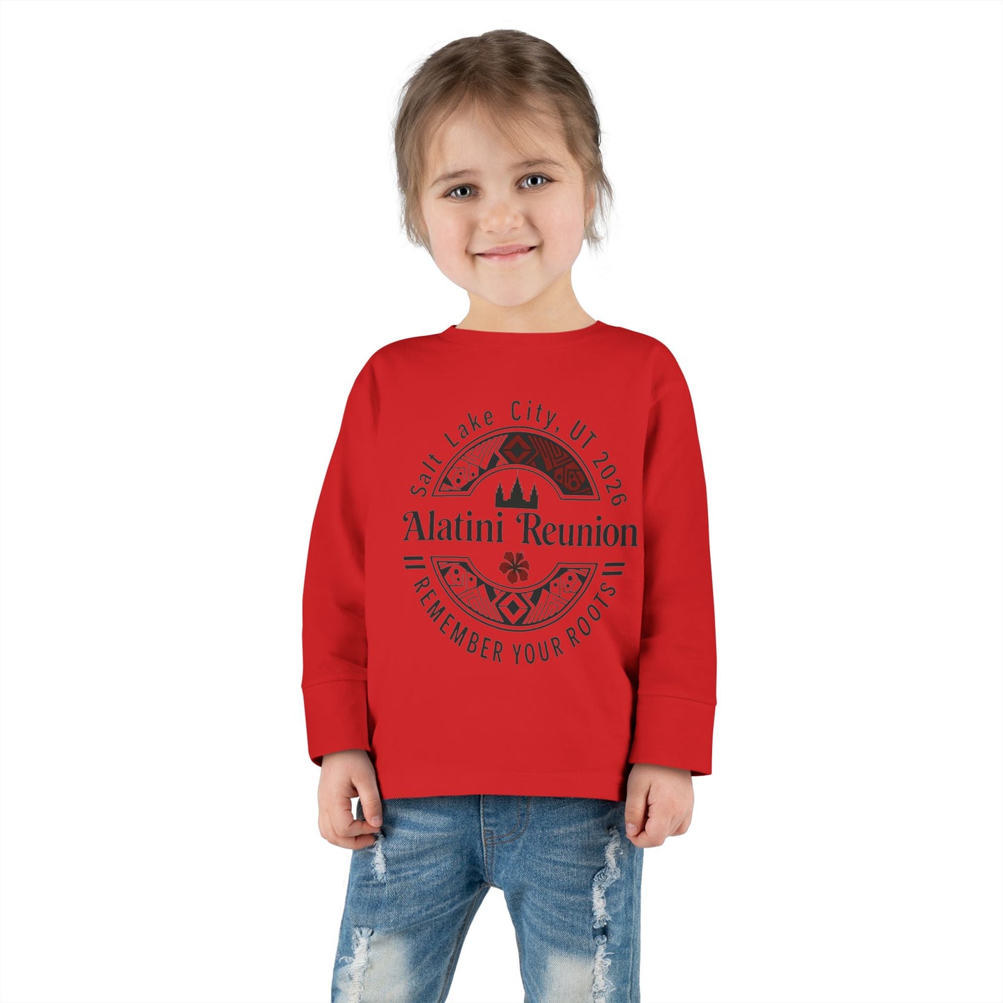 Toddler Long Sleeve Tee - "Alatini Reunion" Family Vacation Keepsake (Remember Your Roots)