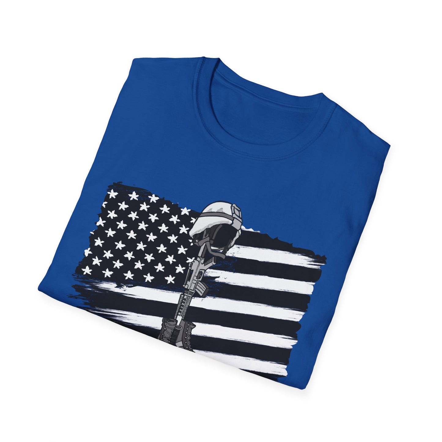 Freedom Is Not Free T-Shirt — Patriotic American Flag & Fallen Soldier Tribute