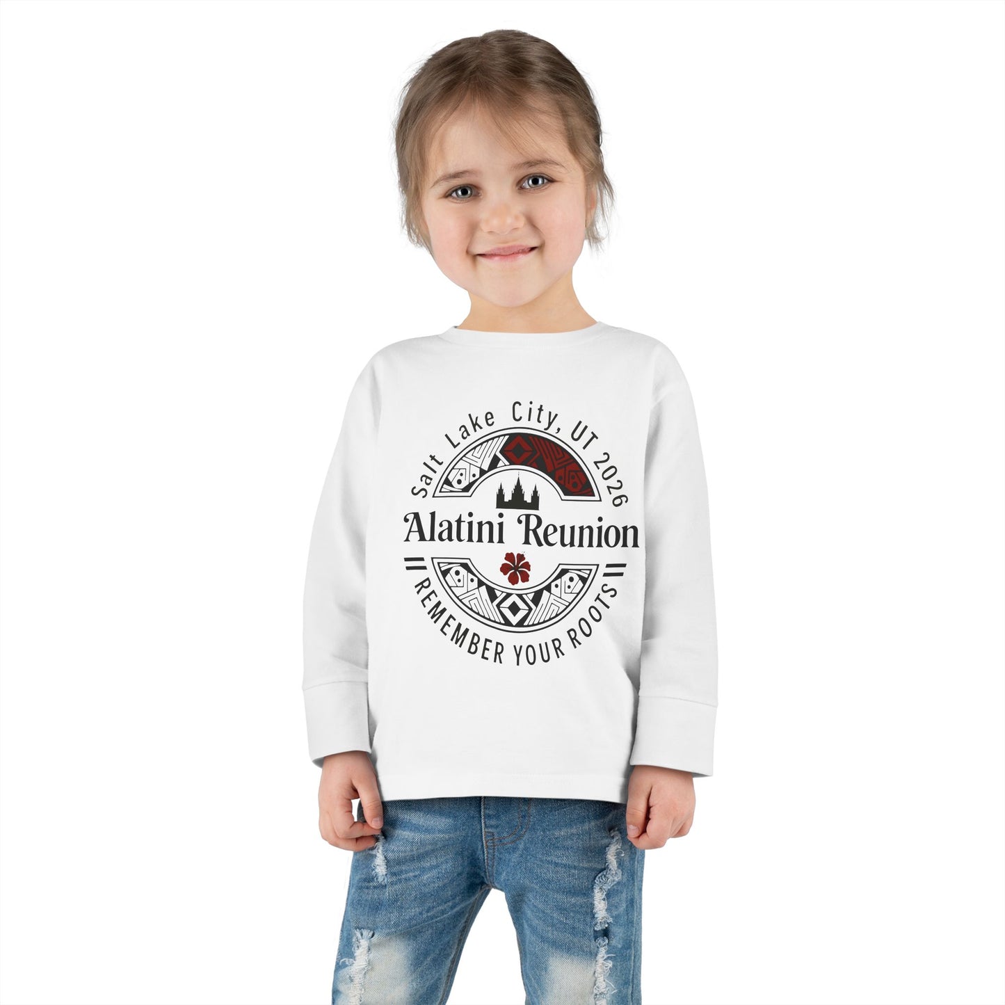 Toddler Long Sleeve Tee - "Alatini Reunion" Family Vacation Keepsake (Remember Your Roots)