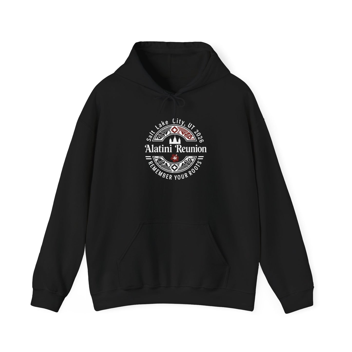 WHITE on Dark Hoodie! Alatini Reunion Hoodie - Salt Lake City 2025 "Remember Your Roots" Reunion Pullover