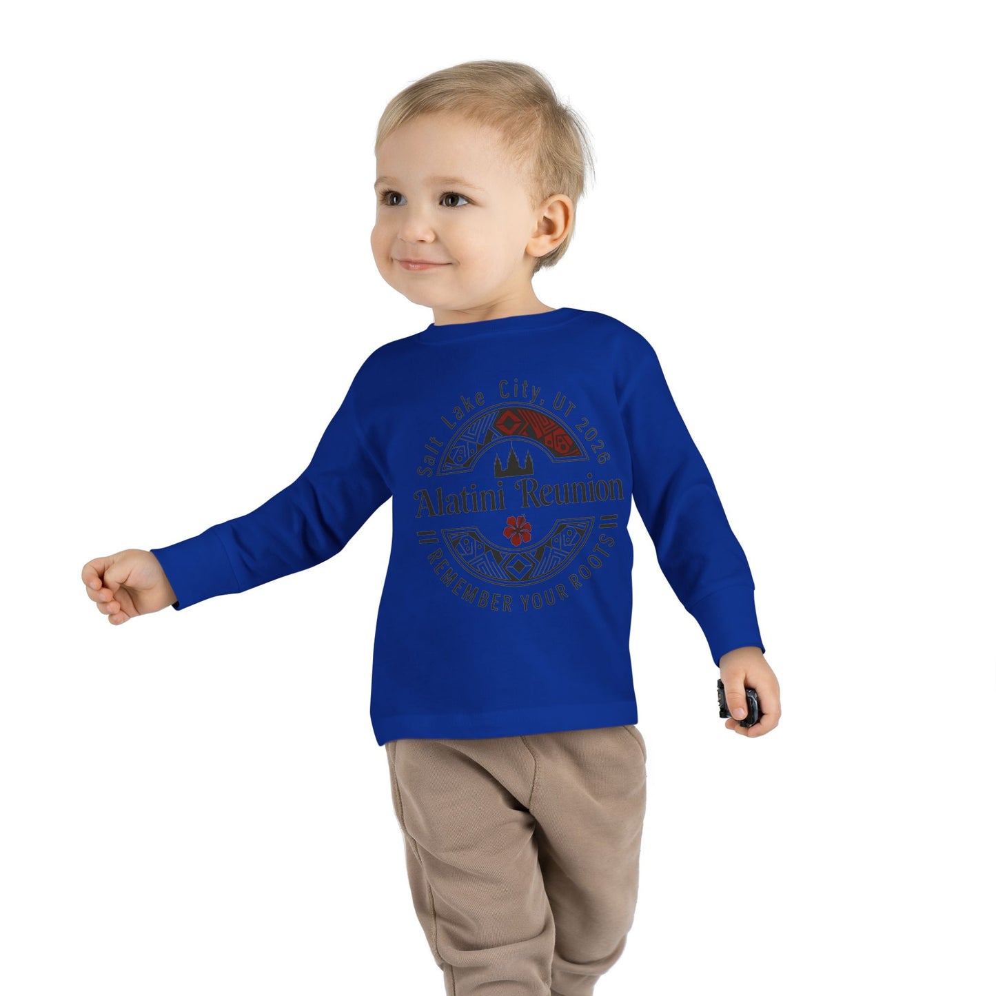 Toddler Long Sleeve Tee - "Alatini Reunion" Family Vacation Keepsake (Remember Your Roots)