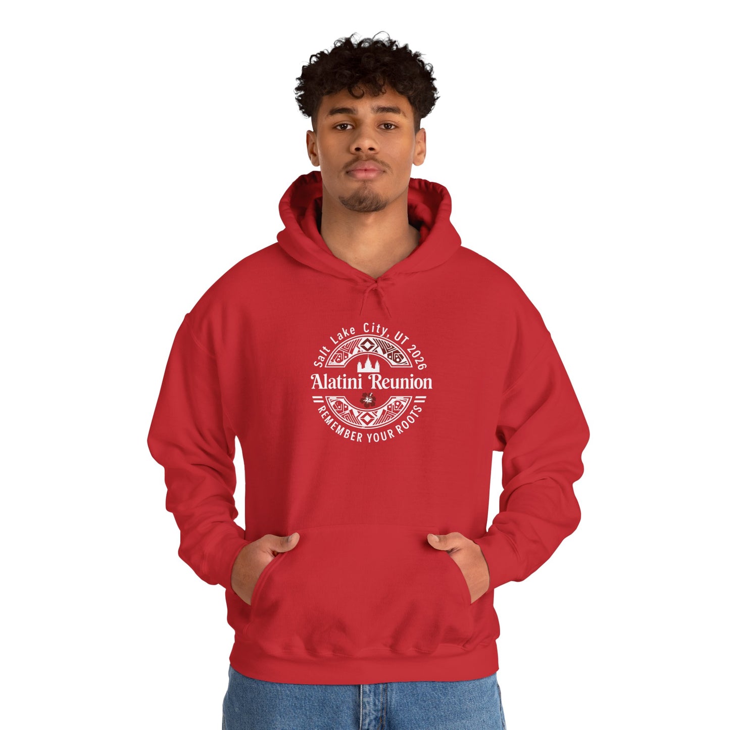 WHITE on Dark Hoodie! Alatini Reunion Hoodie - Salt Lake City 2025 "Remember Your Roots" Reunion Pullover