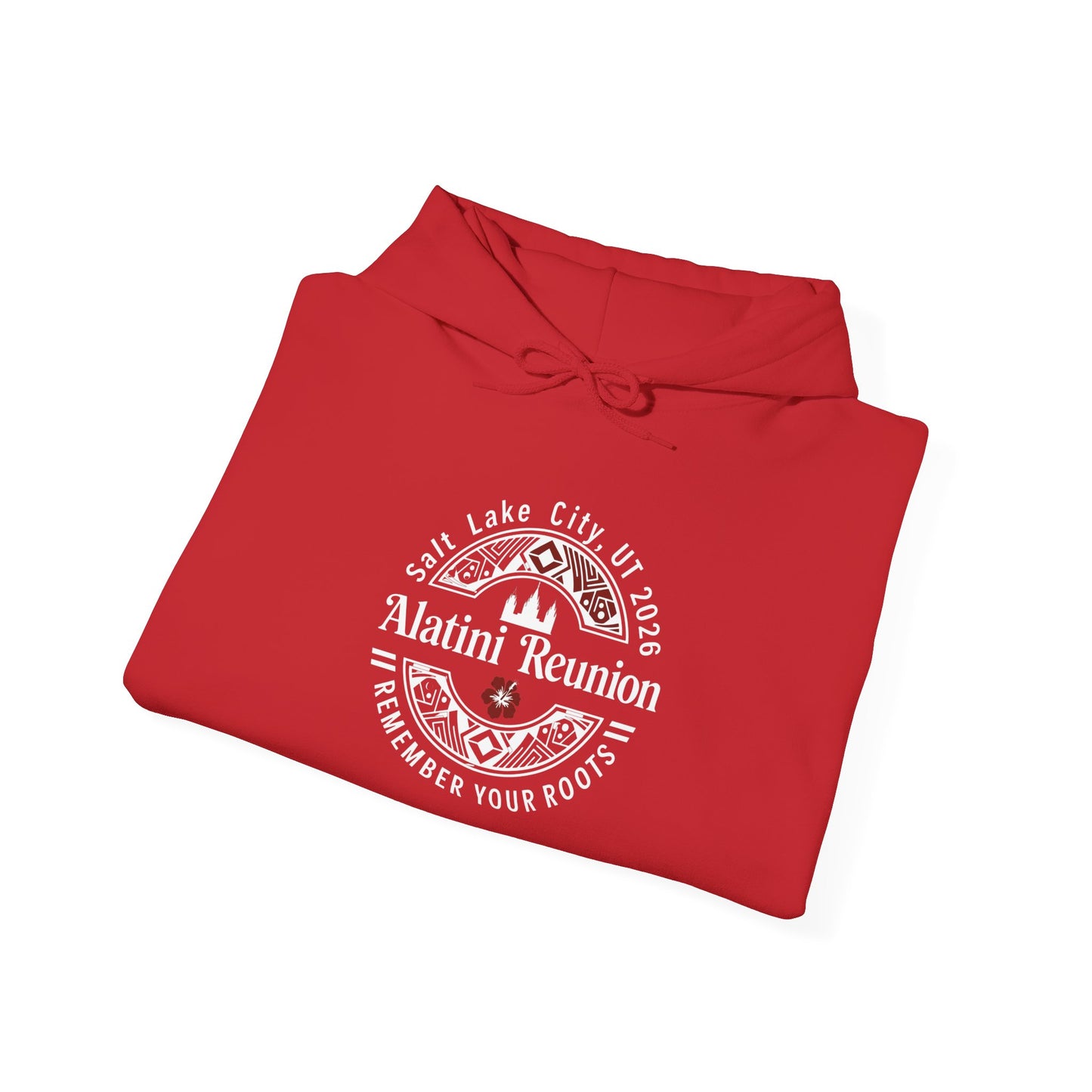 WHITE on Dark Hoodie! Alatini Reunion Hoodie - Salt Lake City 2025 "Remember Your Roots" Reunion Pullover