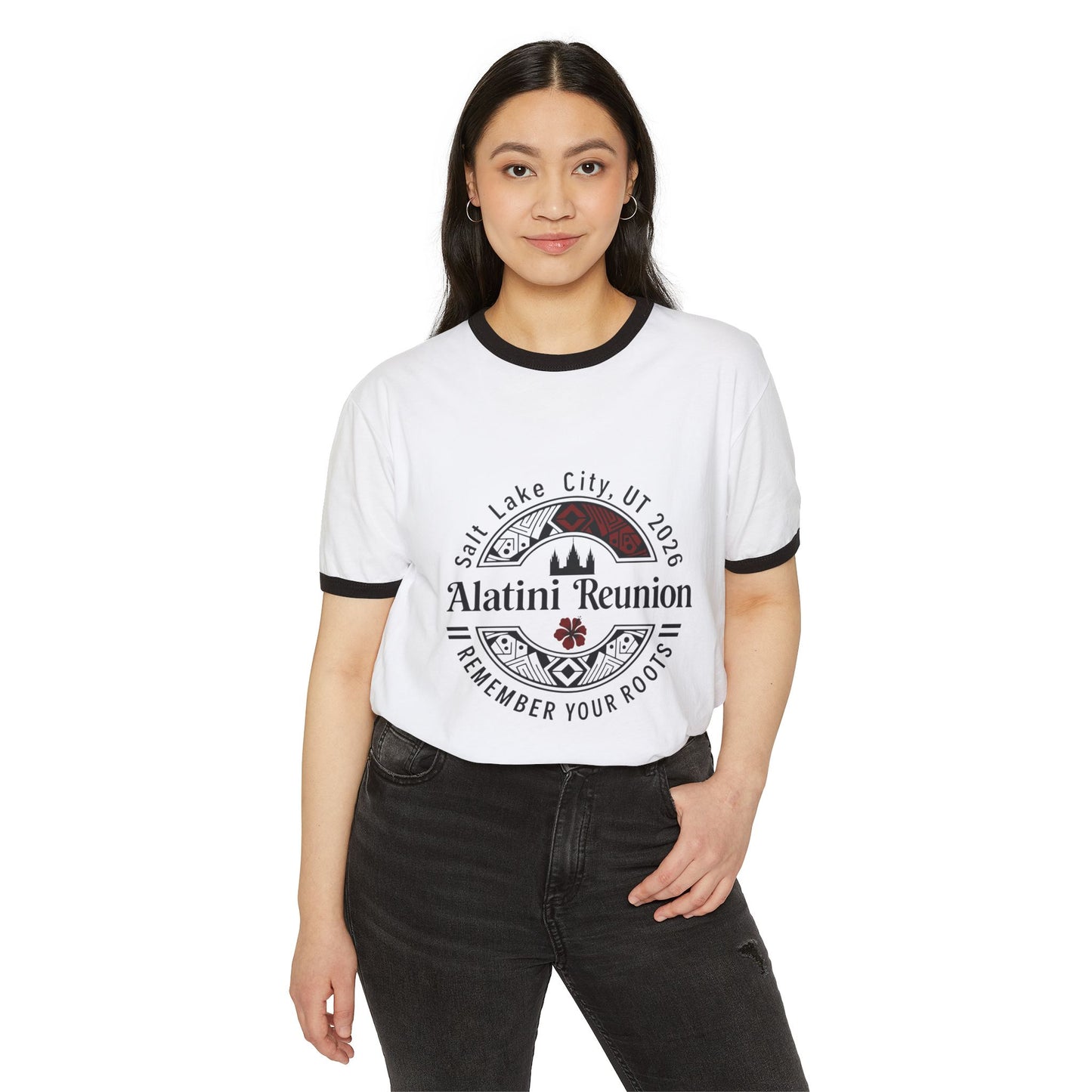 Alatini Reunion Ringer T‑Shirt — Salt Lake City 2016 'Remember Your Roots'