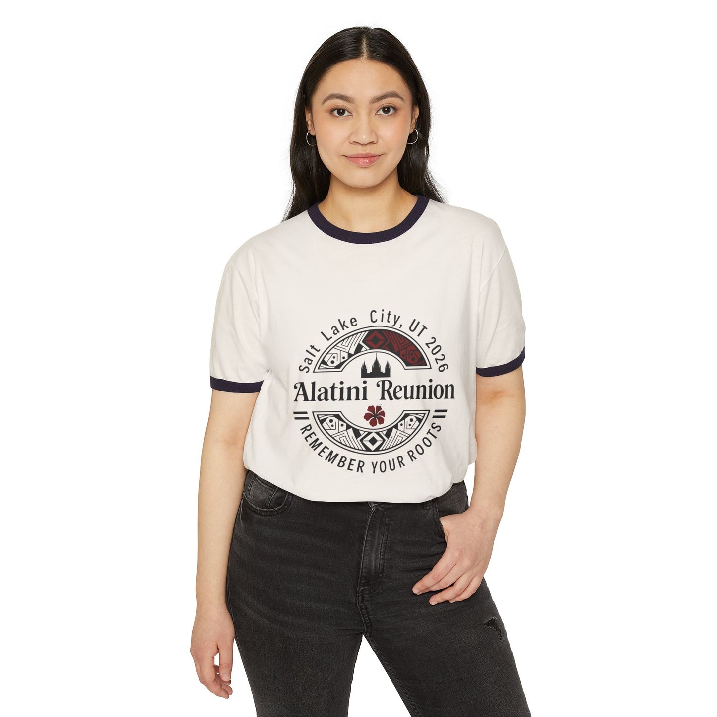 Alatini Reunion Ringer T‑Shirt — Salt Lake City 2016 'Remember Your Roots'