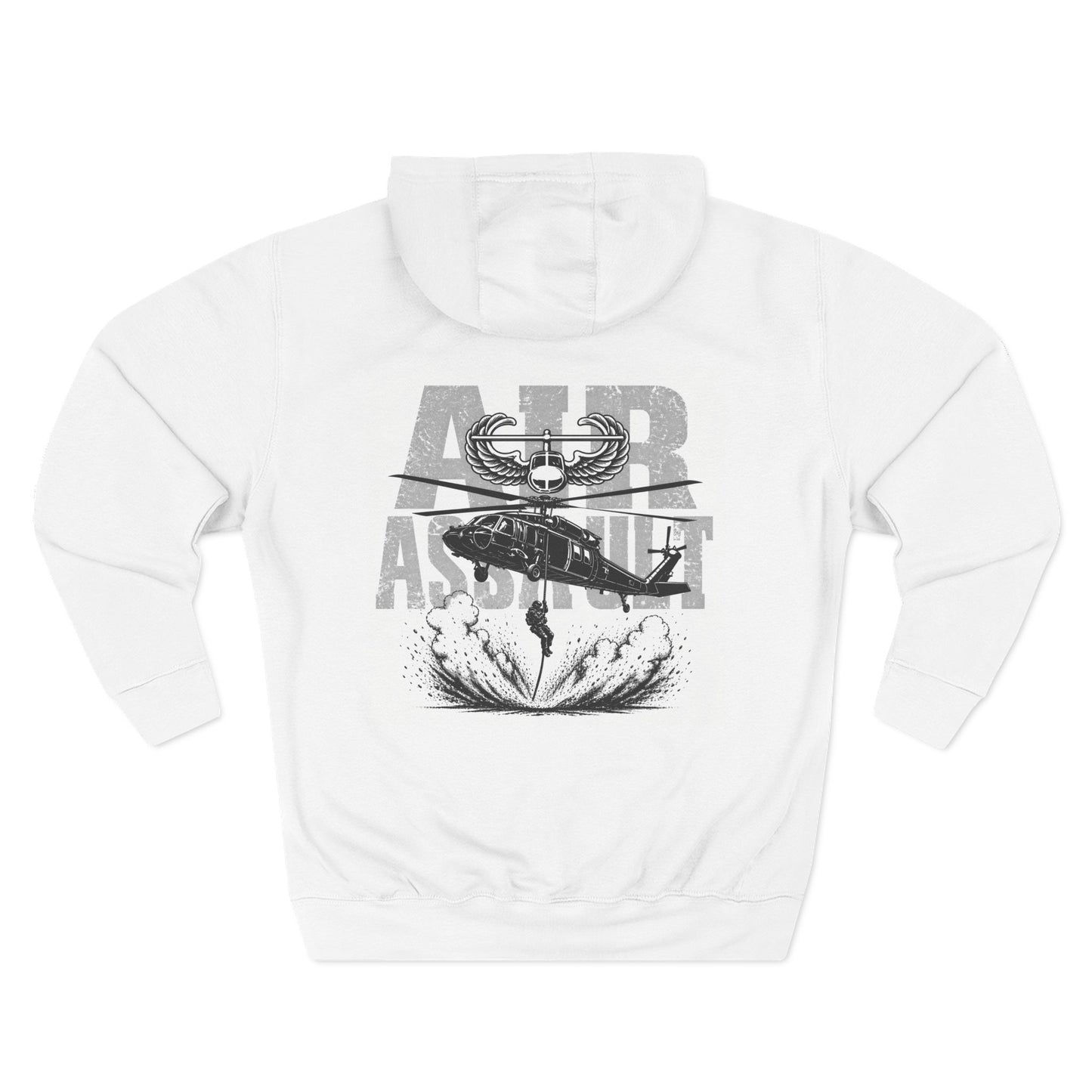 Air Assault Crew Hoodie — Military Helicopter Graphic Fleece Pullover