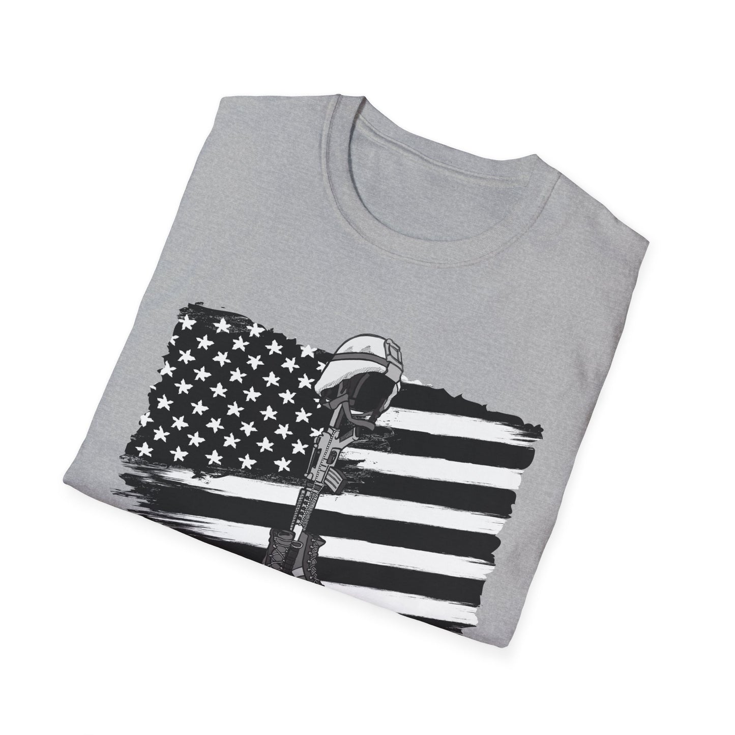 Freedom Is Not Free T-Shirt — Patriotic American Flag & Fallen Soldier Tribute