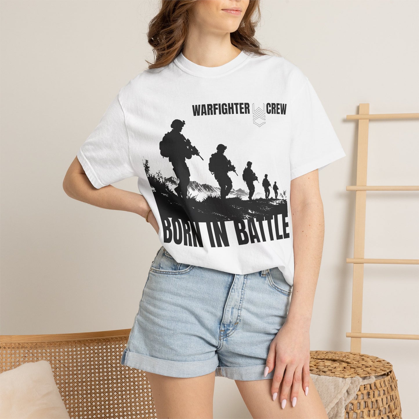 Born in Battle Military - Warfighter Crew T-Shirt