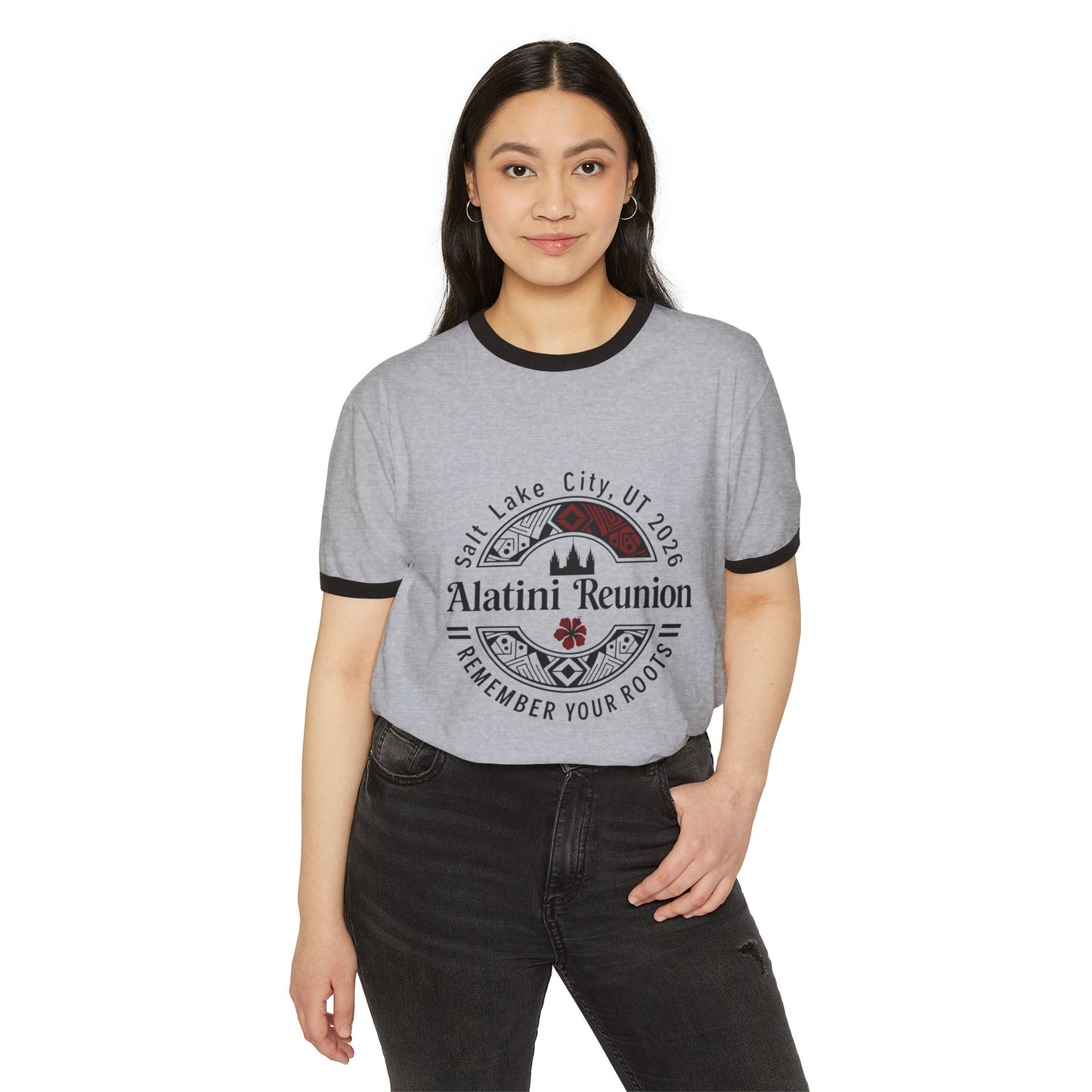 Alatini Reunion Ringer T‑Shirt — Salt Lake City 2016 'Remember Your Roots'