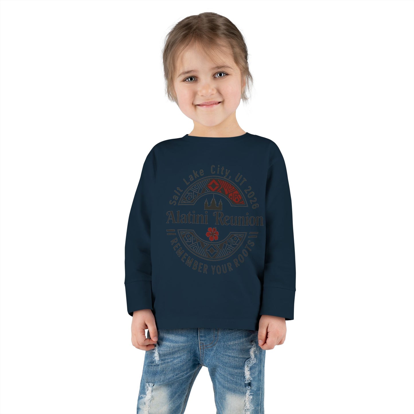 Toddler Long Sleeve Tee - "Alatini Reunion" Family Vacation Keepsake (Remember Your Roots)